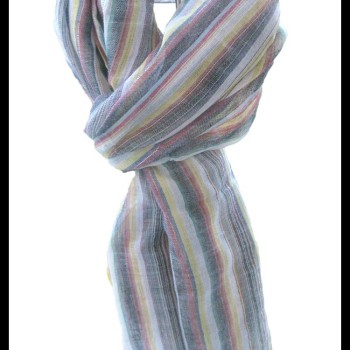 Etole rayée en coton et viscose - Etole indienne
