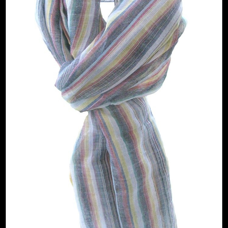 Etole rayée en coton et viscose - Etole indienne