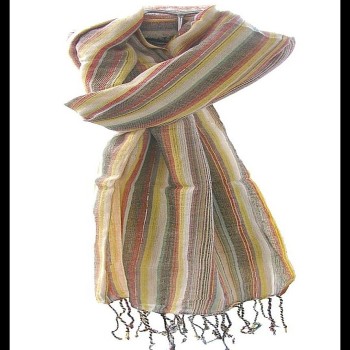 Etole rayée en coton et viscose - Etole indienne