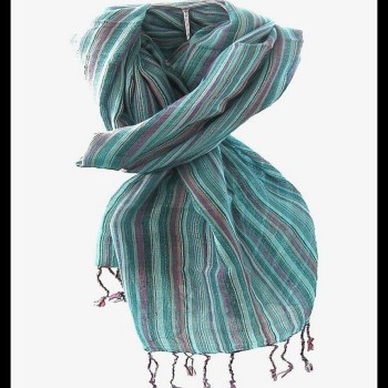 Etole rayée en coton et viscose - Etole indienne