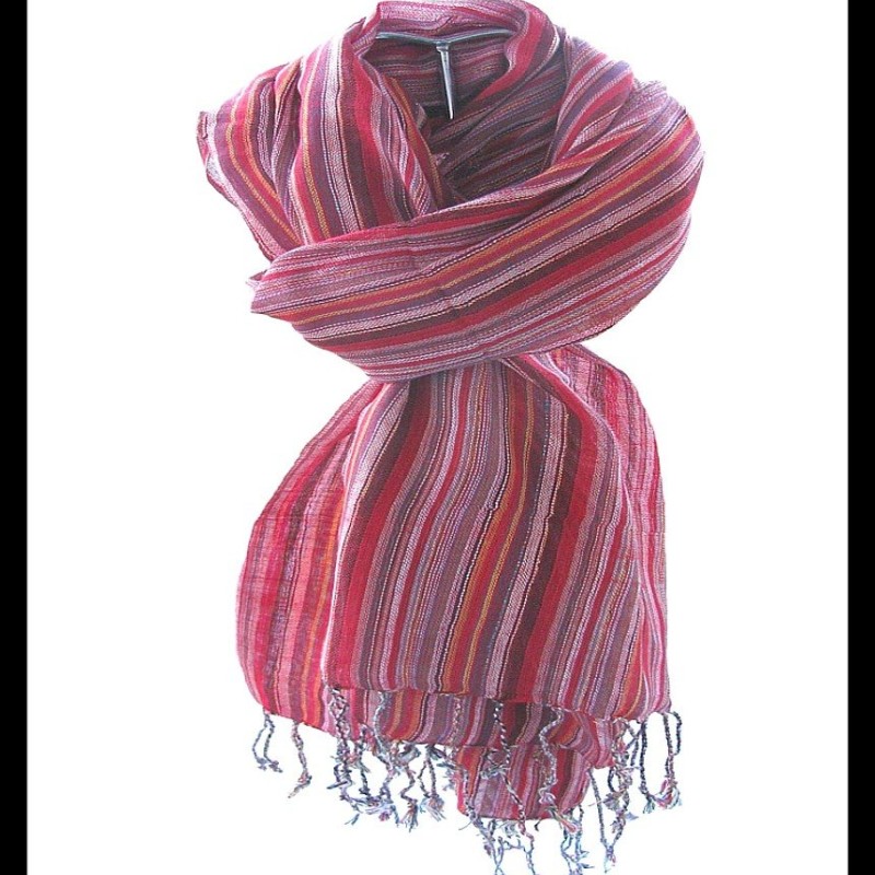 Etole rayée en coton et viscose - Etole indienne