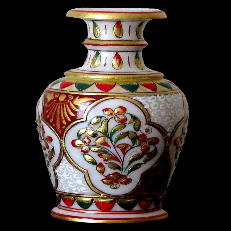 Artisanat indien - Vase-Bougeoir en Marbre