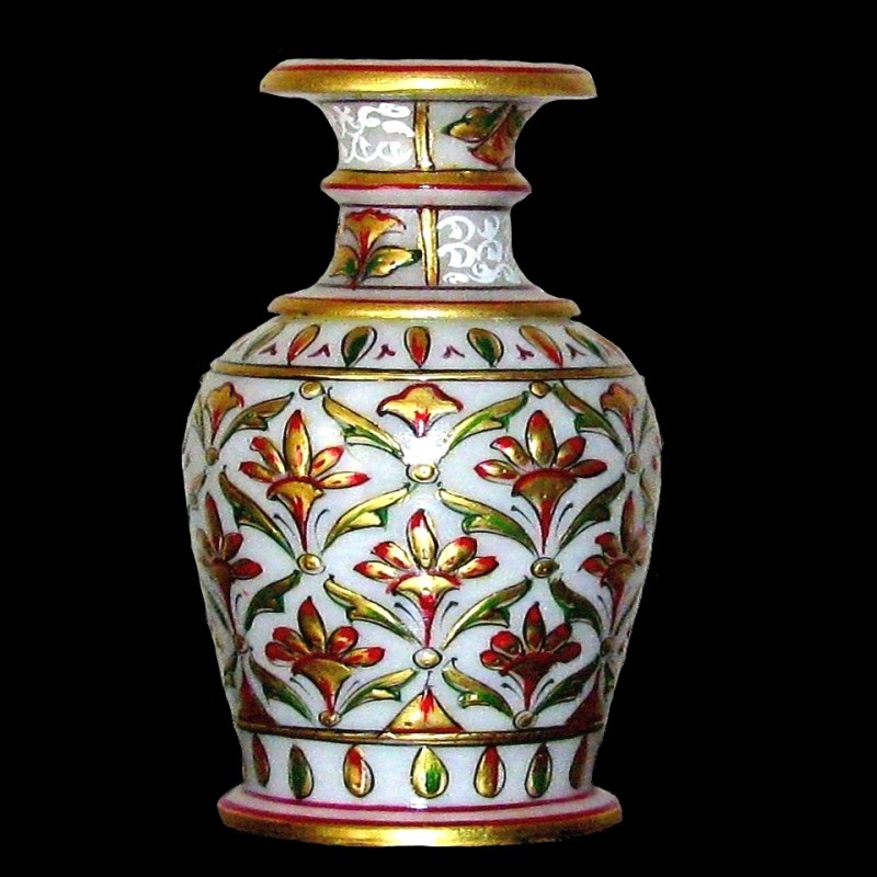 Artisanat indien - Vase-Bougeoir en Marbre