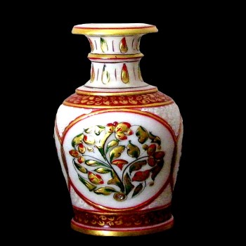 Artisanat indien - Vase-Bougeoir en Marbre