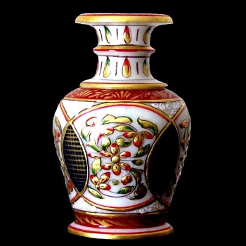 Artisanat indien - Vase-Bougeoir en Marbre
