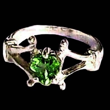 Bague Péridot - Bague indienne en argent - Bijoux Inde