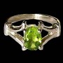 Bague Péridot - Bague indienne en argent - Bijoux Inde