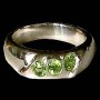 Bague Péridot - Bague indienne en argent - Bijoux Inde
