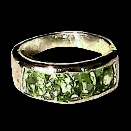 Bague Péridot - Bague indienne en argent - Bijoux Inde