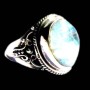 Bague indienne argent et Pierre de Lune - Bijoux indiens