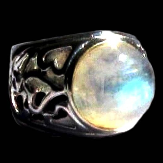Bijoux inde - Bague indienne argent et Pierre de Lune