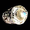Bague indienne argent et Pierre de Lune - Bijoux indiens