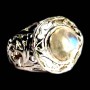 Bague indienne argent et Pierre de Lune - Bijoux indiens