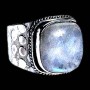 Bague indienne argent et Pierre de Lune - Bijoux indiens 