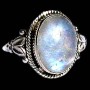 Bague indienne argent et Pierre de Lune - Bijoux indiens