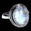 Bague indienne argent et Pierre de Lune - Bijoux indiens