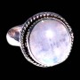 Bague indienne argent et Pierre de Lune - Bijoux indiens