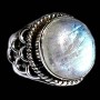 Bague indienne argent et Pierre de Lune - Bijoux indiens