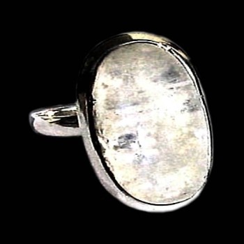 Bague indienne argent et Pierre de Lune - Bijoux indiens