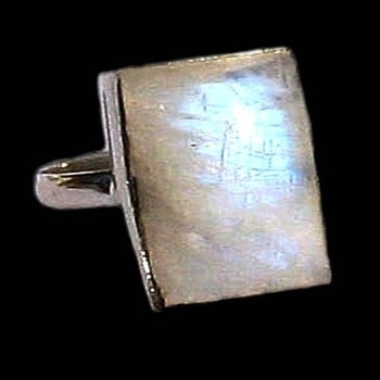 Bague indienne argent et Pierre de Lune - Bijoux indiens