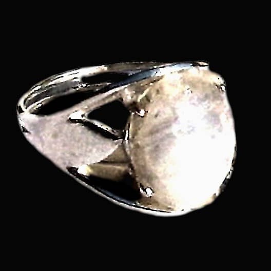 Bague indienne argent et Pierre de Lune - Bijoux indiens