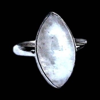 Bague indienne argent et Pierre de Lune - Bijoux indiens