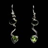 Bijoux Inde argent péridot - Boucles Oreilles 