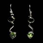 Bijoux Inde argent péridot - Boucles Oreilles 