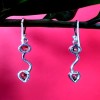 Bijoux Inde argent péridot - Boucles Oreilles 