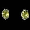 Boucles d'Oreilles indiennes argent et Péridot - Bijoux Inde