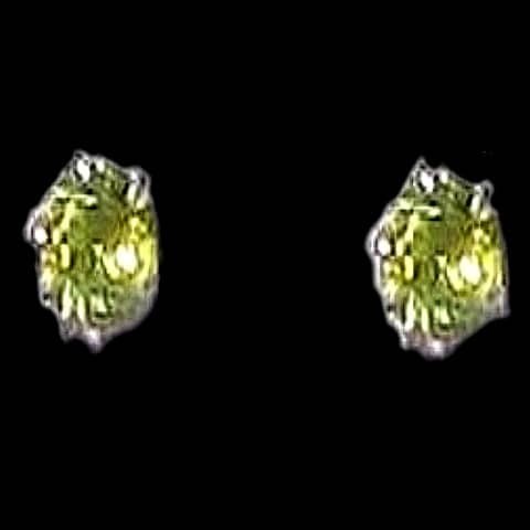 Boucles d'Oreilles indiennes argent et Péridot - Bijoux Inde