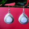 Boucles d'Oreilles indiennes Pierre de Lune - Bijoux Inde