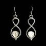 Boucles d'Oreilles indiennes Pierre de Lune - Bijoux Inde