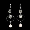 Boucles d'Oreilles indiennes Pierre de Lune - Bijoux Inde