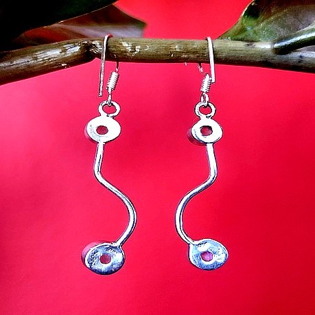 Boucles d'Oreilles indiennes Pierre de Lune - Bijoux Inde