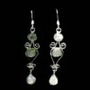 Bijoux inde - Boucles Oreilles indiennes argent Pierre de Lune 