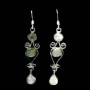 Bijoux inde - Boucles Oreilles indiennes argent Pierre de Lune 