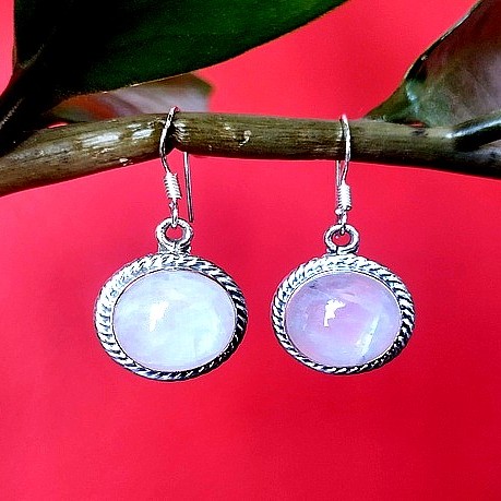 Boucles d'Oreilles indiennes Pierre de Lune - Bijoux Inde