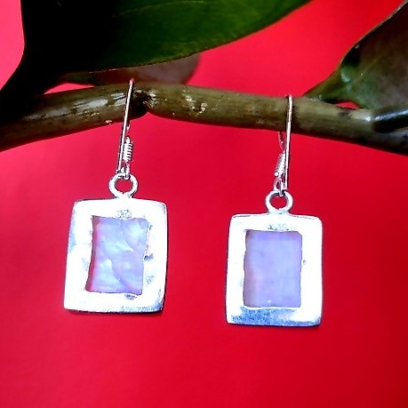 Boucles d'Oreilles indiennes Pierre de Lune - Bijoux Inde