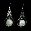 Boucles d'Oreilles indiennes Pierre de Lune - Bijoux Inde
