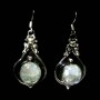 Boucles d'Oreilles indiennes Pierre de Lune - Bijoux Inde