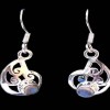 Boucles d'Oreilles indiennes Pierre de Lune - Bijoux Inde