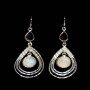 Boucles d'Oreilles indiennes Pierre de Lune - Bijoux Inde