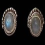 Boucles d'Oreilles indiennes Pierre de Lune - Bijoux Inde