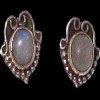 Boucles d'Oreilles indiennes Pierre de Lune - Bijoux Inde