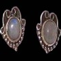 Boucles d'Oreilles indiennes Pierre de Lune - Bijoux Inde