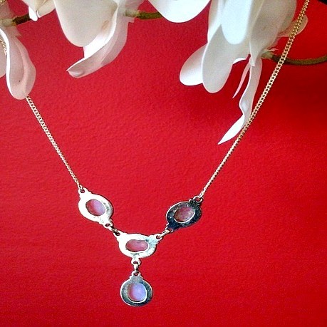 Collier indien argent et Pierre de Lune - Bijoux indiens