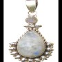 Pendentif indien argent et Pierre de Lune - Bijoux indiens