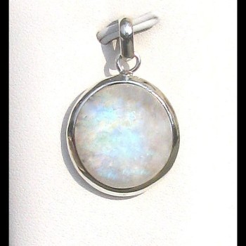 Pendentif indien argent et Pierre de Lune - Bijoux indiens