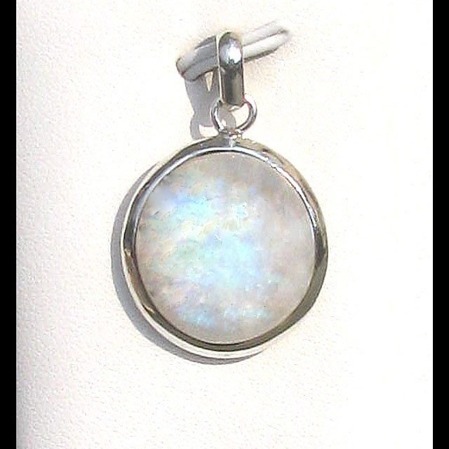 Pendentif indien argent et Pierre de Lune - Bijoux indiens